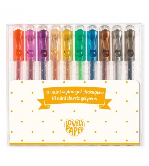 Set 10 pixuri cu gel, Djeco - Pixuri și rollere