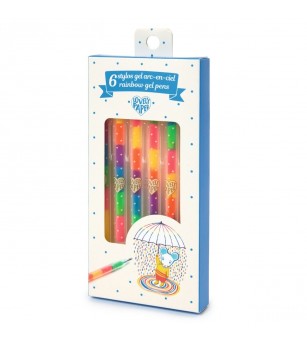 Set 6 pixuri cu gel, Djeco - Pixuri și rollere