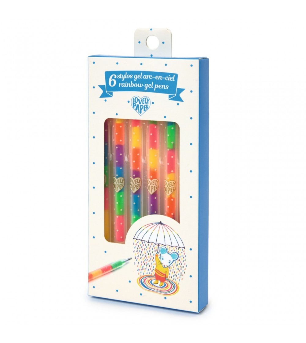 Set 6 pixuri cu gel, Djeco - Pixuri și rollere Set 6 pixuri cu gel, Djeco - Pixuri și rollere