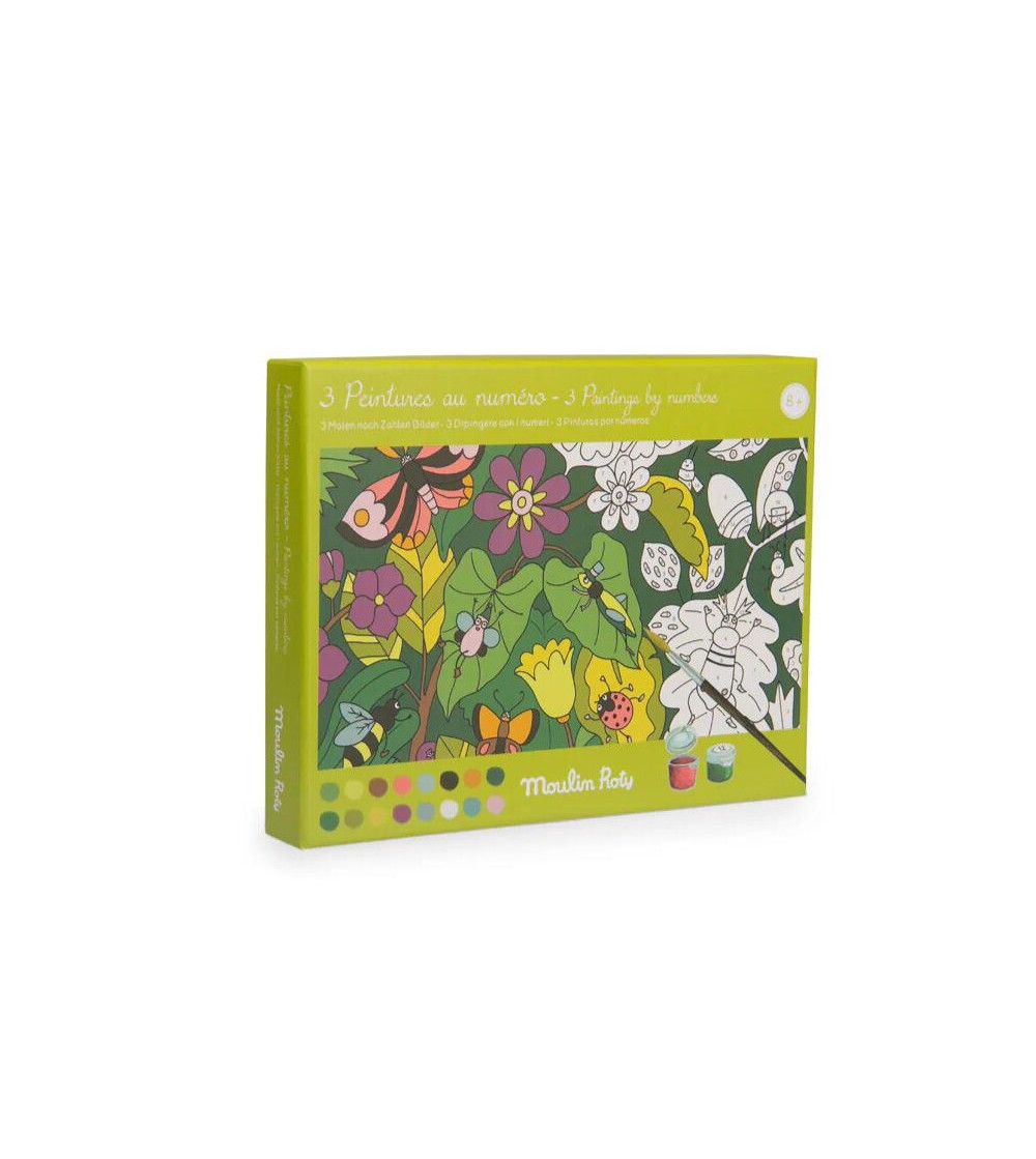 Set creativ Picteaza cu numere Variatii botanice, Moulin Roty - Seturi creative pentru copii