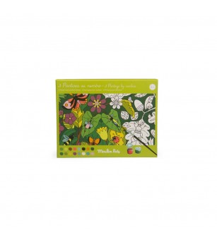 Set creativ Picteaza cu numere Variatii botanice, Moulin Roty - Seturi creative pentru copii