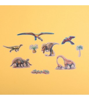 Set cu abtibilduri repozitionabile Dinozauri, Londji - Stickere copii și abțibilduri