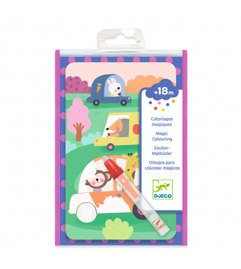 Set pictura cu apa Vehicule, Djeco - Pictura cu apa