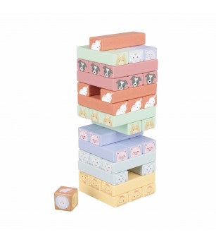 Turnul instabil cu animale de ferma, Orange Tree Toys - Jocuri de îndemânare