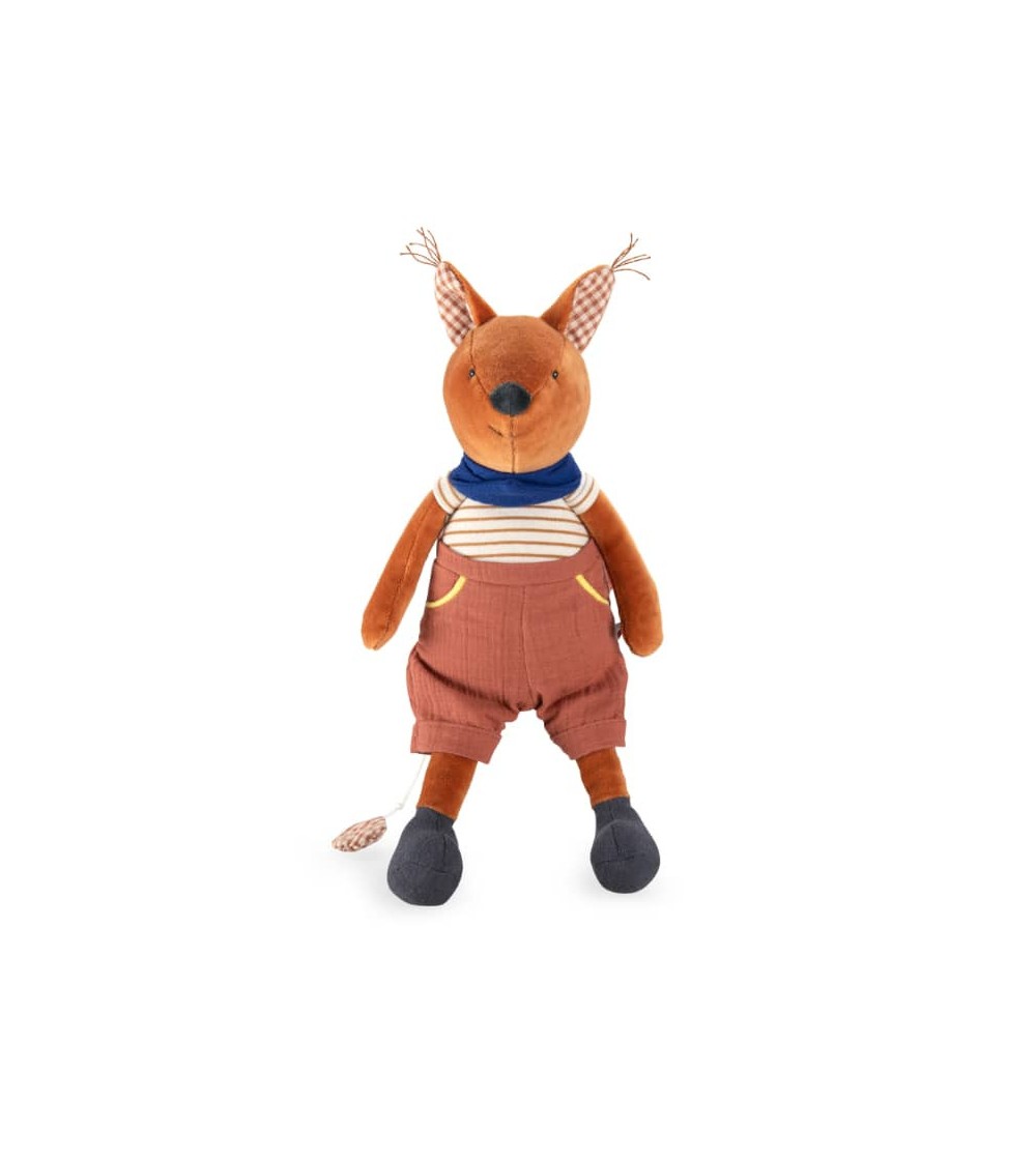 Veverita jucarie muzicala textil pentru bebe, Moulin Roty - Jucării bebeluși