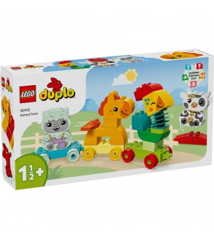 LEGO DUPLO: Tren cu animale - 10412, 19 piese, 1.5 + ani - LEGO DUPLO