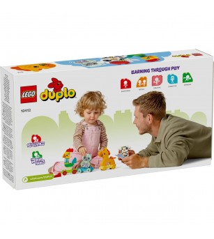 LEGO DUPLO: Tren cu animale - 10412, 19 piese, 1.5 + ani - LEGO DUPLO