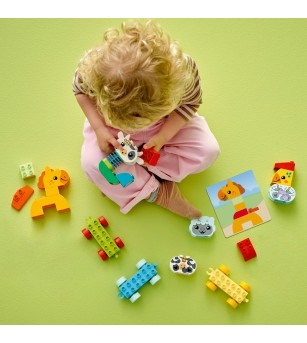 LEGO DUPLO: Tren cu animale - 10412, 19 piese, 1.5 + ani - LEGO DUPLO
