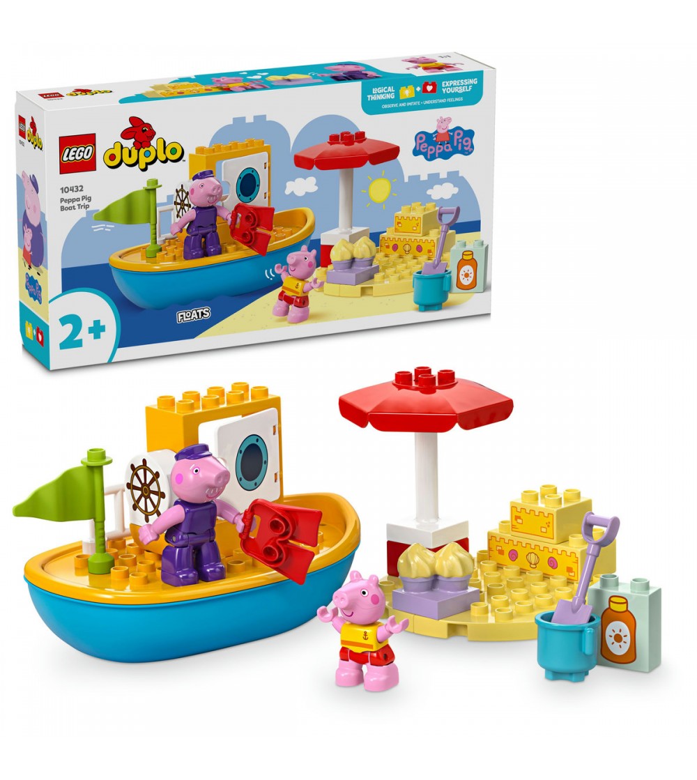 LEGO DUPLO: Purcelusa Peppa si Excursia cu barca - 10432, 23 piese, 2 + ani - LEGO DUPLO