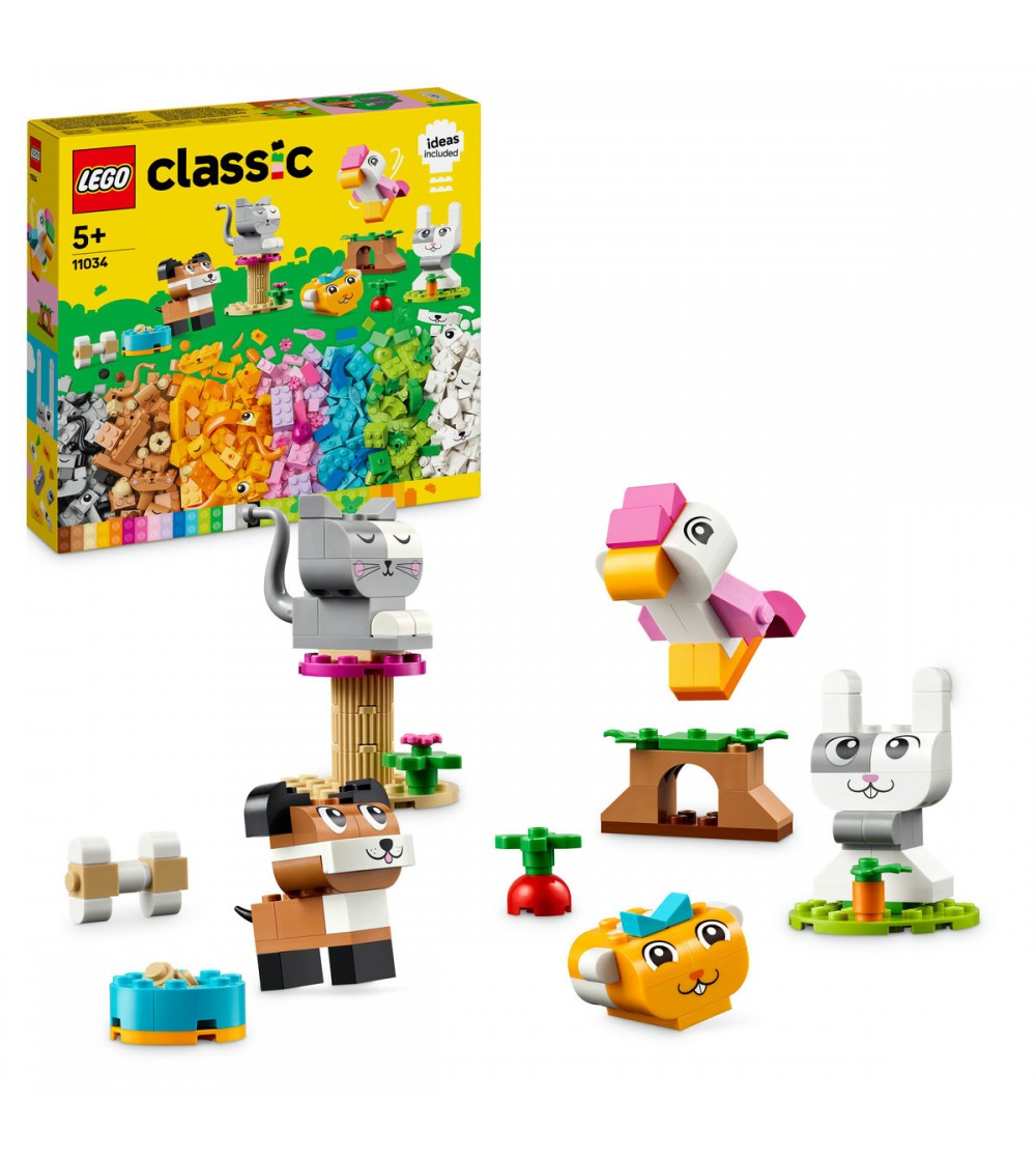 LEGO Classic: Animale de companie creative - 11034, 450 piese, 5 + ani - LEGO Classic