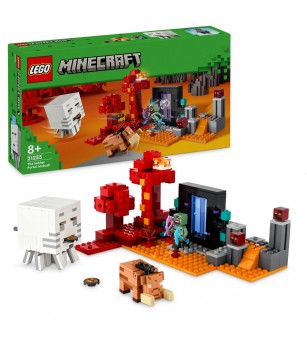 LEGO Minecraft: Ambuscada in portalul Nether - 21255, 352 piese, 8 + ani - LEGO Minecraft