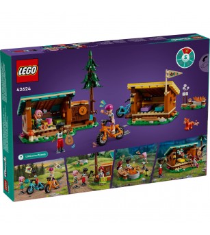 LEGO Friends: Cabane în tabara de aventuri - 42624, 437 piese, 7 + ani - LEGO Friends