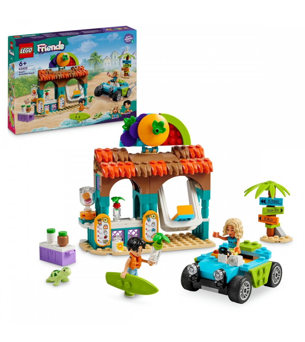 LEGO Friends: Chiosc de smoothie-uri pe plaja - 42625, 213 piese, 6 + ani - LEGO Friends