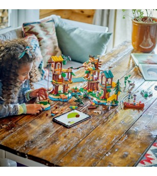 LEGO Friends: Casa din copac din tabara de aventuri - 42631, 1128 piese, 8 + ani - LEGO Friends