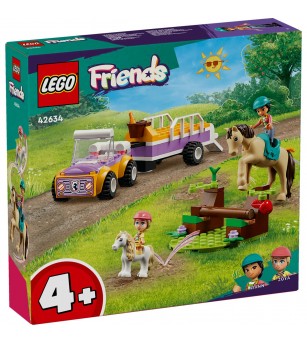 LEGO Friends: Remorca cu ponei si cal - 42634, 105 piese, 4 + ani - LEGO Friends LEGO Friends: Remorca cu ponei si cal - 42634, 105 piese, 4 + ani - LEGO Friends