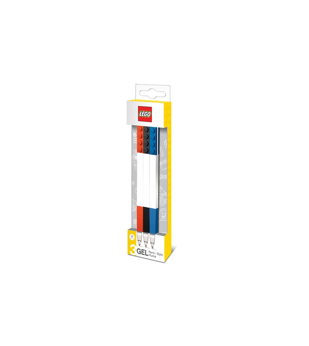 Set 3 pixuri LEGO cu gel - Pixuri și rollere Set 3 pixuri LEGO cu gel - Pixuri și rollere