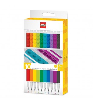 Set 10 pixuri cu gel LEGO - Pixuri și rollere Set 10 pixuri cu gel LEGO - Pixuri și rollere