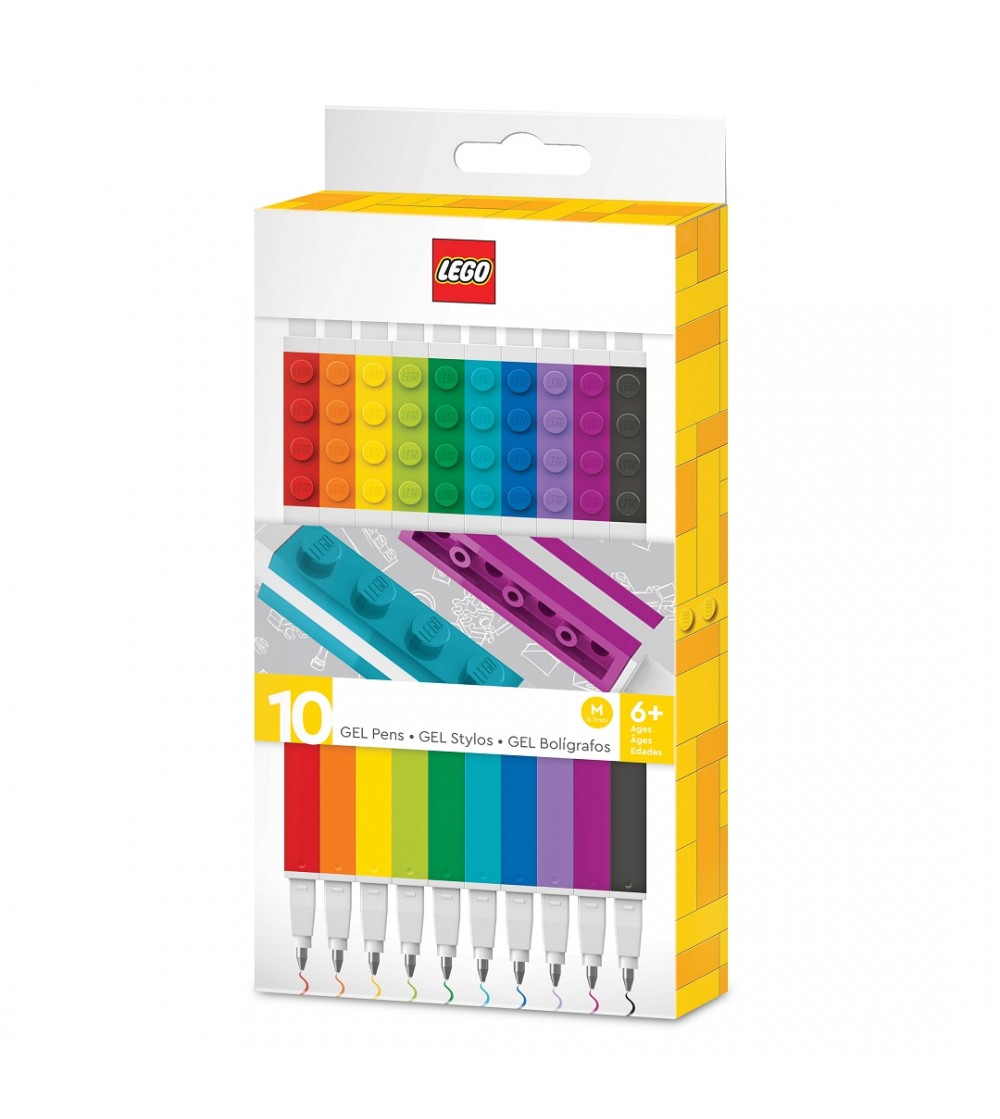 Set 10 pixuri cu gel LEGO - Pixuri și rollere Set 10 pixuri cu gel LEGO - Pixuri și rollere