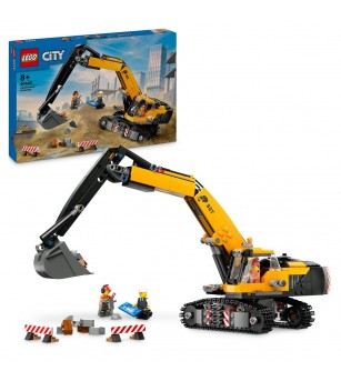 LEGO City: Excavator galben de constructii - 60420, 633 piese, 8 + ani - LEGO City