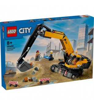 LEGO City: Excavator galben de constructii - 60420, 633 piese, 8 + ani - LEGO City