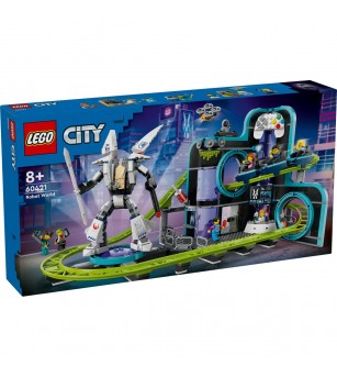 LEGO City: Parc cu roller-coaster Lumea Robotilor - 60421, 986 piese, 8 + ani - LEGO City