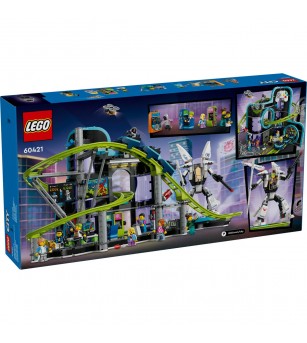 LEGO City: Parc cu roller-coaster Lumea Robotilor - 60421, 986 piese, 8 + ani - LEGO City