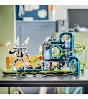 LEGO City: Parc cu roller-coaster Lumea Robotilor - 60421, 986 piese, 8 + ani - LEGO City