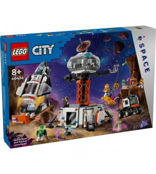 LEGO City: Baza spatiala si platforma de lansare a rachetei - 60434, 1422 piese, 8 + ani - LEGO City