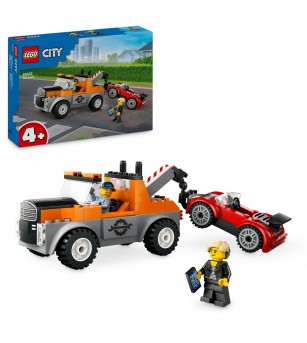 LEGO City: Camioneta de tractare si masina sport - 60435, 101 piese, 4 + ani - LEGO City