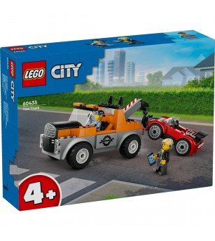 LEGO City: Camioneta de tractare si masina sport - 60435, 101 piese, 4 + ani - LEGO City