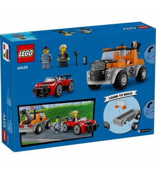 LEGO City: Camioneta de tractare si masina sport - 60435, 101 piese, 4 + ani - LEGO City