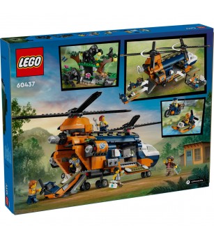 LEGO City: Elicopterul unui explorator al junglei la tabara de baza - 60437, 881 piese, 8 + ani - LEGO City LEGO City: Elicopterul unui explorator al junglei la tabara de baza - 60437, 881 piese, 8 + ani - LEGO City