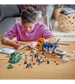 LEGO City: Elicopterul unui explorator al junglei la tabara de baza - 60437, 881 piese, 8 + ani - LEGO City LEGO City: Elicopterul unui explorator al junglei la tabara de baza - 60437, 881 piese, 8 + ani - LEGO City