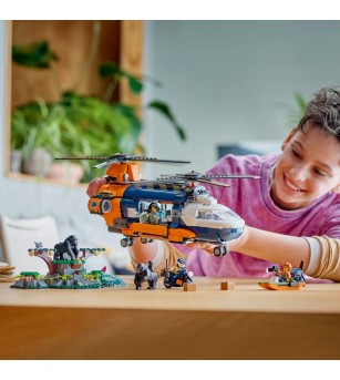 LEGO City: Elicopterul unui explorator al junglei la tabara de baza - 60437, 881 piese, 8 + ani - LEGO City LEGO City: Elicopterul unui explorator al junglei la tabara de baza - 60437, 881 piese, 8 + ani - LEGO City