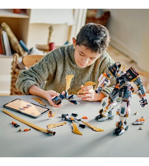 LEGO Ninjago: Robotul-dragon de titan al lui Cole - 71821, 1055 piese, 12 + ani - LEGO Ninjago