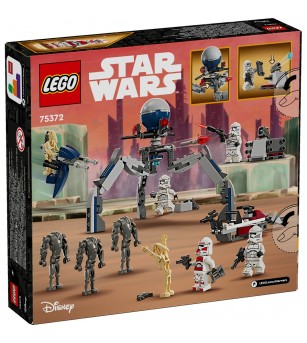 LEGO Star Wars: Pachet de lupta: Clone Trooper si droid de lupta - 75372, 215 piese, 7 + ani - LEGO Star Wars