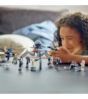 LEGO Star Wars: Pachet de lupta: Clone Trooper si droid de lupta - 75372, 215 piese, 7 + ani - LEGO Star Wars