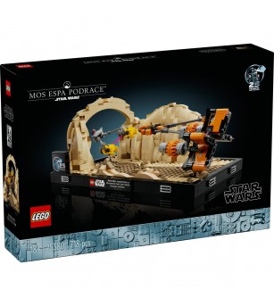 LEGO Star Wars: Diorama Cursa din Mos Espa - 75380, 718 piese, 18 + ani - LEGO Star Wars