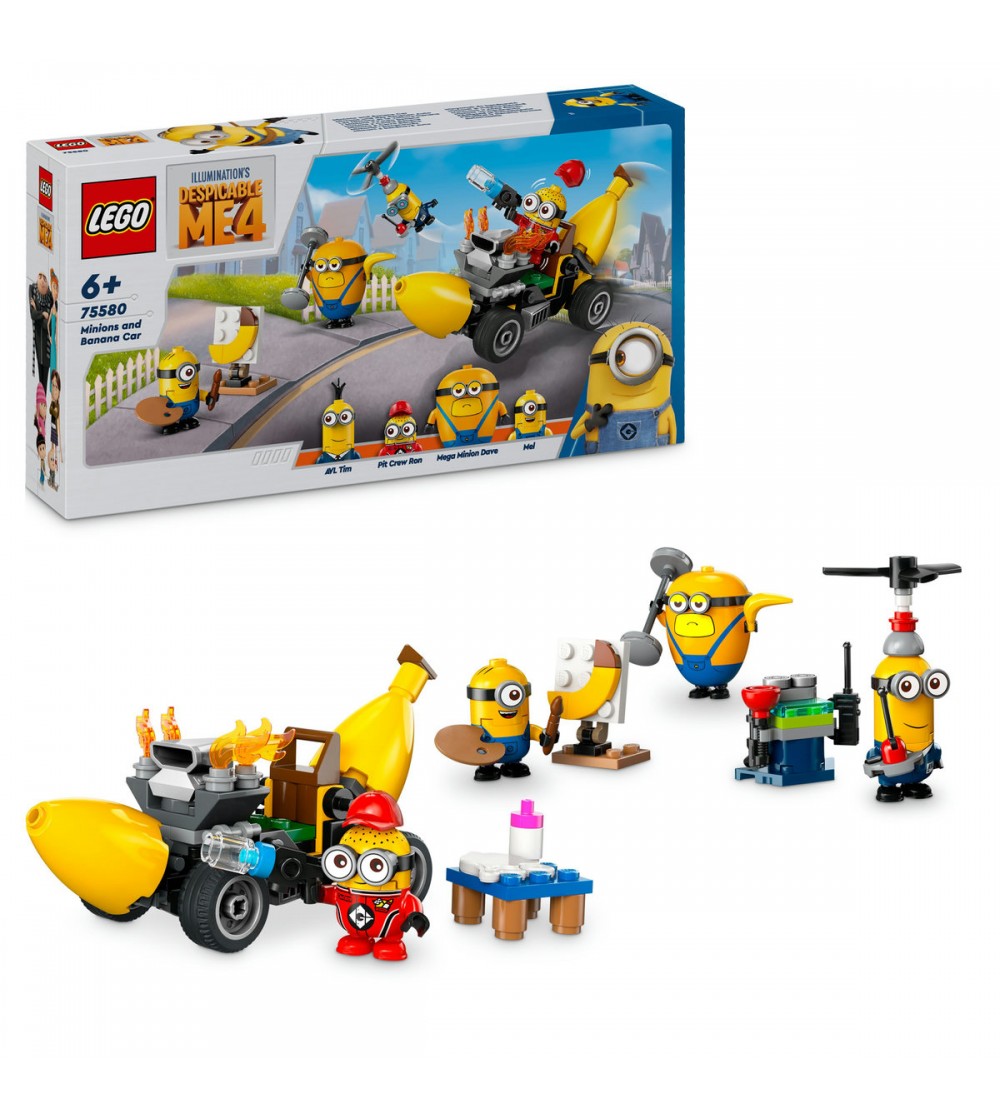 LEGO Minions: Minionii si masina-banana - 75580, 136 piese, 6 + ani - LEGO Super Mario