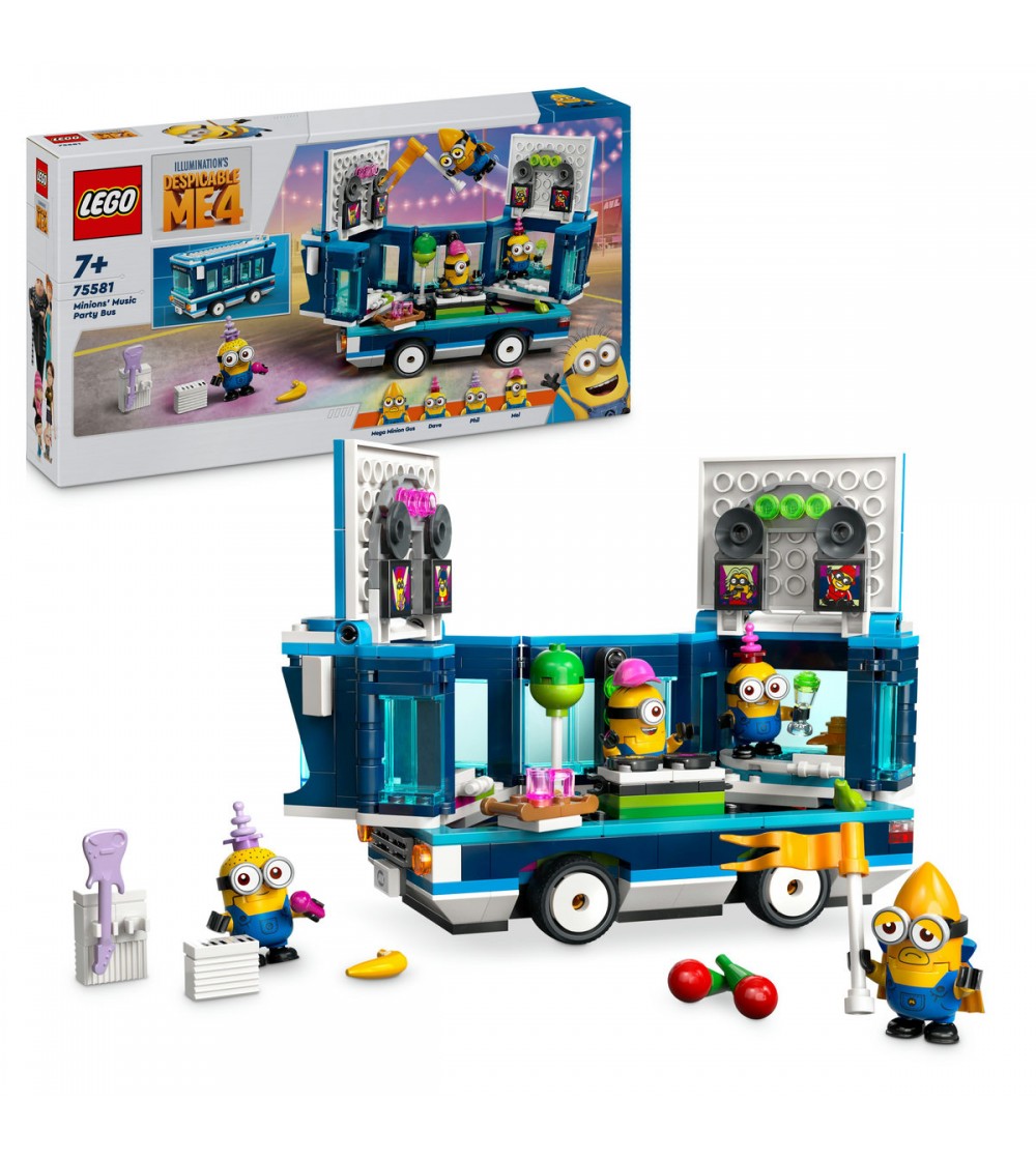 LEGO Minions: Autobuzul de petrecere al minionilor - 75581, 379 piese, 7 + ani - LEGO Super Mario
