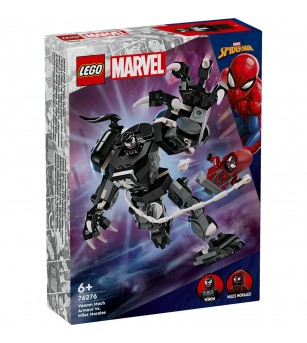 LEGO Marvel Super Heroes: Armura de robot a lui Venom vs Miles Morales - 76276, 134 piese, 6 + ani - LEGO DC Super Heroes