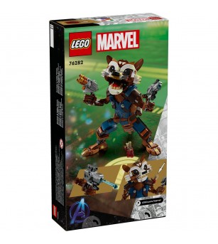 LEGO Marvel Super Heroes: Rocket si Bebelusul Groot - 76282, 566 piese, 10 + ani - LEGO DC Super Heroes