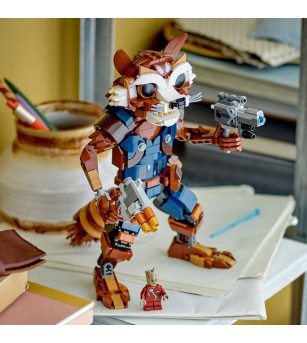 LEGO Marvel Super Heroes: Rocket si Bebelusul Groot - 76282, 566 piese, 10 + ani - LEGO DC Super Heroes