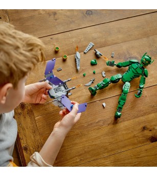 LEGO Marvel Super Heroes: Figurina de constructie Green Goblin - 76284, 471 piese, 8 + ani - LEGO DC Super Heroes