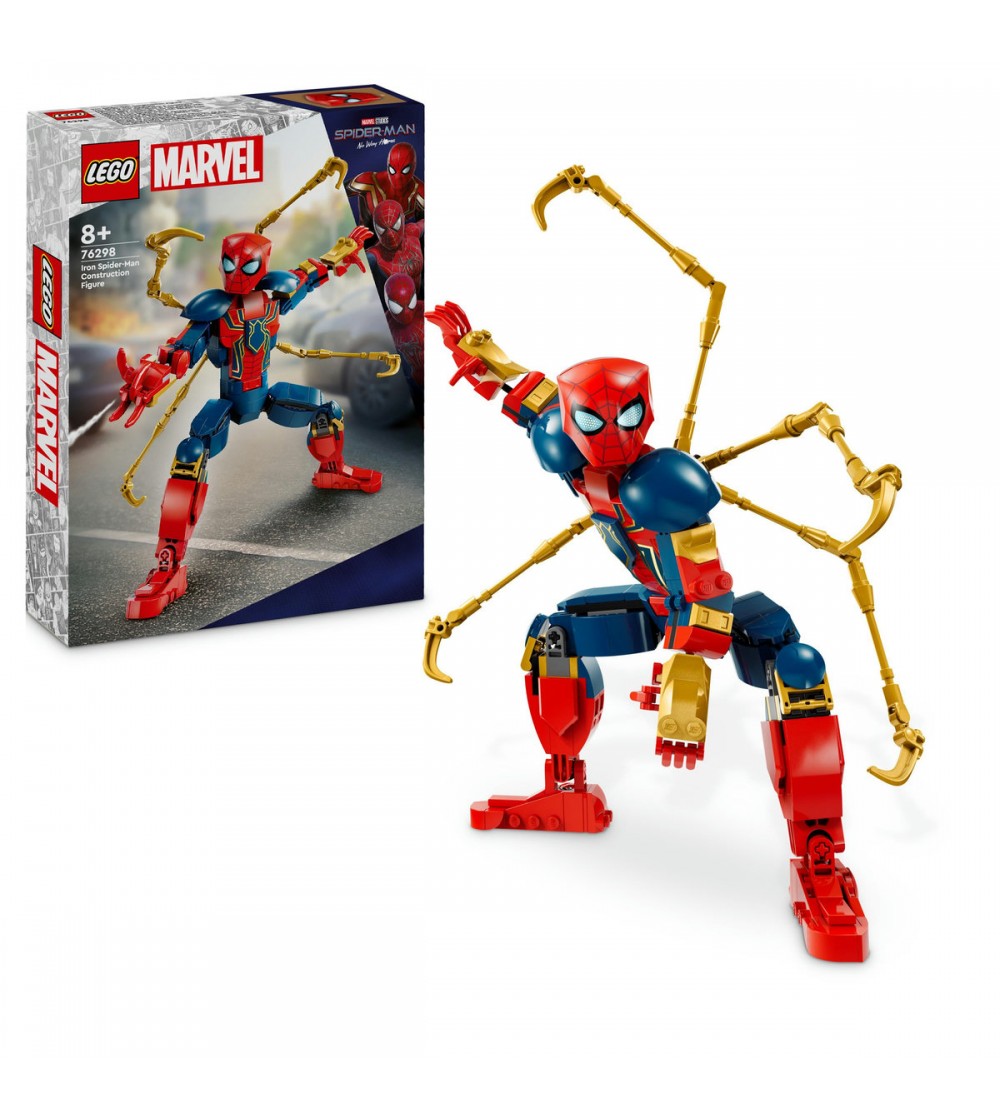 LEGO Marvel Super Heroes: Figurina de constructie Omul Paianjen de fier - 76298, 303 piese, 8 + ani - LEGO DC Super Heroes