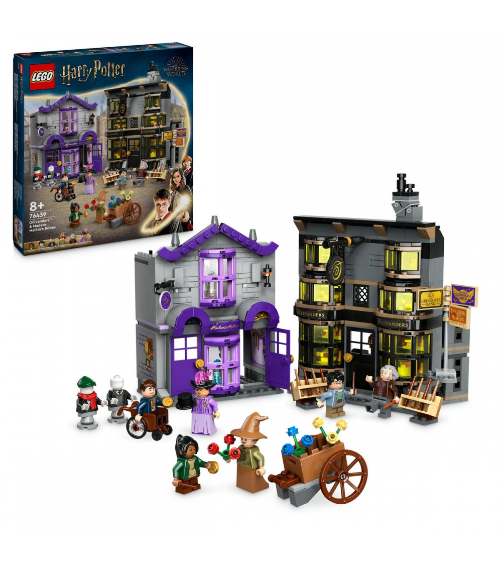 LEGO Harry Potter: Ollivander si magazinul de haine al lui Madam Malkin - 76439, 744 piese, 8 + ani - LEGO Harry Potter