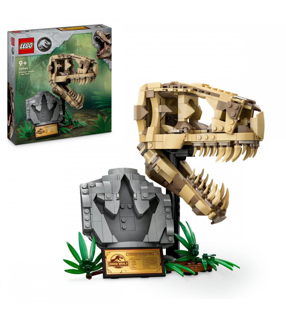 LEGO Jurassic World: Fosile de dinozaur: craniu de T.rex - 76964, 577 piese, 9 + ani - LEGO Jurassic World