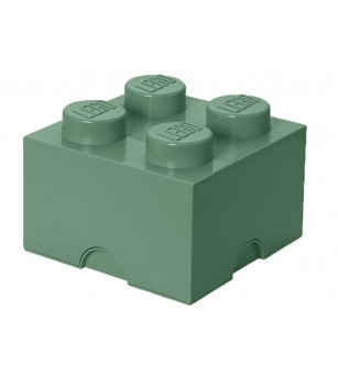 Cutie depozitare LEGO 2X2 verde nisip - Organizare jucarii