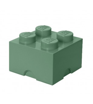 Cutie depozitare LEGO 2X2 verde nisip - Organizare jucarii