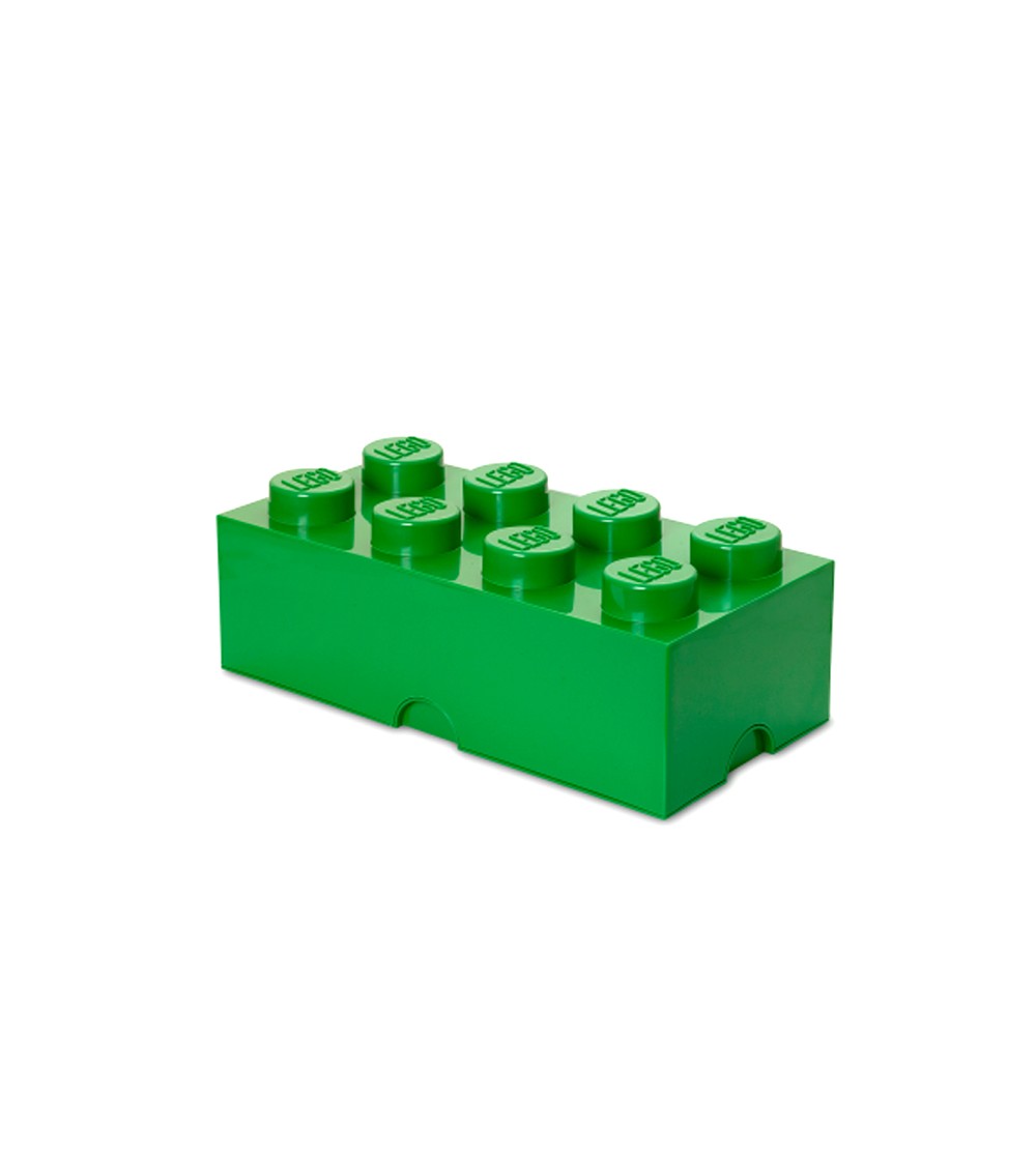 Cutie depozitare LEGO 2x4 verde închis - Organizare jucarii